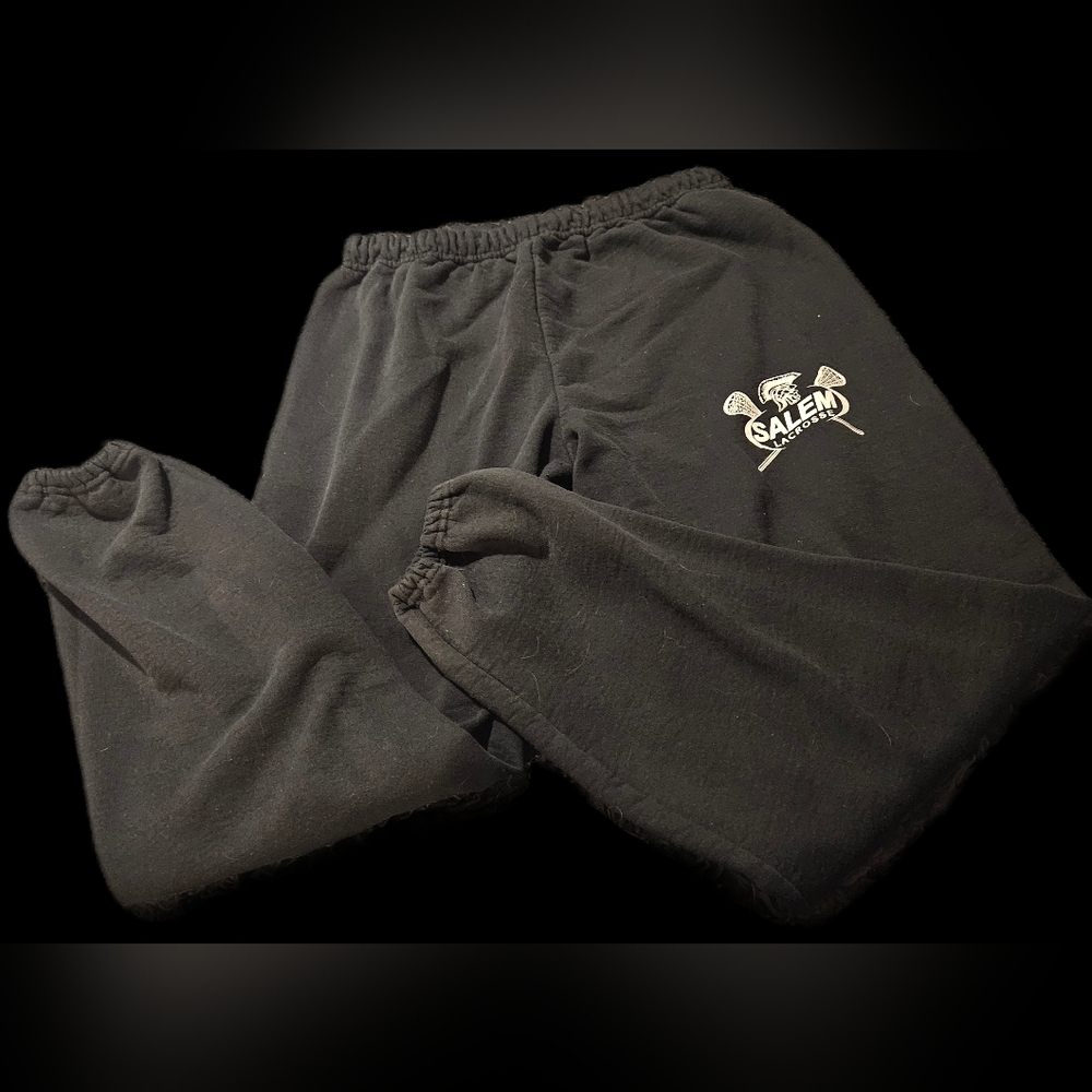 Jerzees Black Sweatpants with Salem VA Lacross Logo
